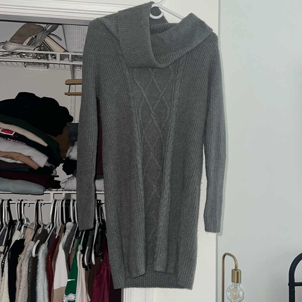 Grey sweater dress from Express